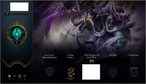 Conta de league of legends 19 campeões 1 skin unranked LOL