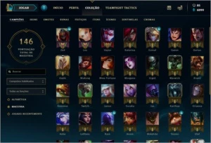 CONTA PRATA 4, 17 SKINS, 45 CHAMPS! / 1 SKIN DE GEMA! - League of Legends LOL