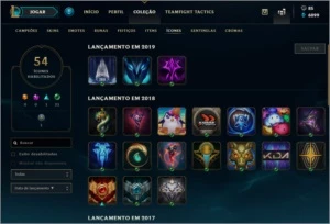 CONTA PRATA 4, 17 SKINS, 45 CHAMPS! / 1 SKIN DE GEMA! - League of Legends LOL