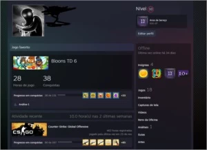 Conta Steam 13 anos cs go Prime + Bloons TD 6 com Dlcs