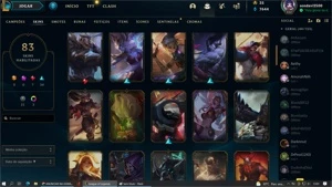 Estou vendendo minha conta level 420 com 83 skins, elo prata - League of Legends LOL