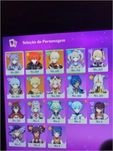 Conta de Genshin Impact (PC).