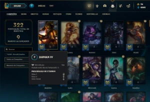 Ouro 3 com 130 Champs e 186 Skins + 7 Vitoriosas - League of Legends LOL