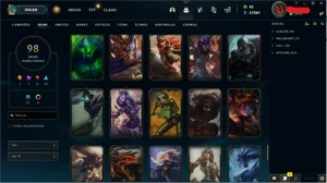CONTA DE 2015 - EX PLAT - 98 SKINS - TODOS CHAMPS - LVL 319 - League of Legends LOL