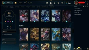 CONTA DE 2015 - EX PLAT - 98 SKINS - TODOS CHAMPS - LVL 319 - League of Legends LOL