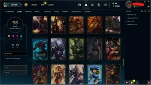 CONTA DE 2015 - EX PLAT - 98 SKINS - TODOS CHAMPS - LVL 319 - League of Legends LOL