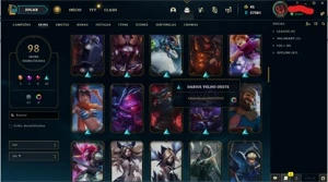 CONTA DE 2015 - EX PLAT - 98 SKINS - TODOS CHAMPS - LVL 319 - League of Legends LOL
