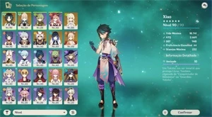 ! PROMOÇÃO ! Conta Genshin AR 52 : 07 Personagens 5 estrelas - Genshin Impact