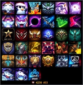 Conta lol ,Platina 3 ,Borda de diamante ,870 reais gastos - League of Legends