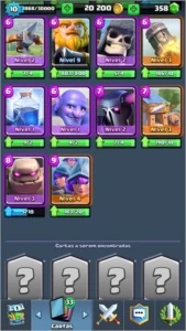 CONTA NÍVEL 10 (COM 3 LENDÁRIAS), 20K+ OURO, ARENA LENDÁRIA - Clash Royale