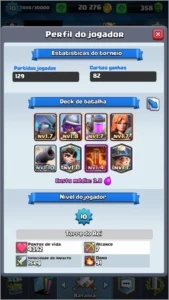CONTA NÍVEL 10 (COM 3 LENDÁRIAS), 20K+ OURO, ARENA LENDÁRIA - Clash Royale