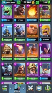 CONTA NÍVEL 10 (COM 3 LENDÁRIAS), 20K+ OURO, ARENA LENDÁRIA - Clash Royale