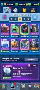 Conta nível 14 Clash Royale 2200 gemas