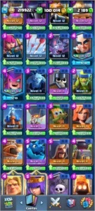 Conta nível 14 Clash Royale 2200 gemas