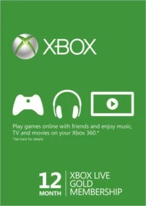 Xbox Live Gold 12 meses codigo de 25 dígitos