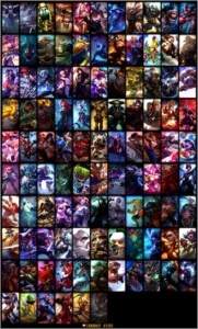 Diamante 4 todos campeões 105 skins - League of Legends LOL