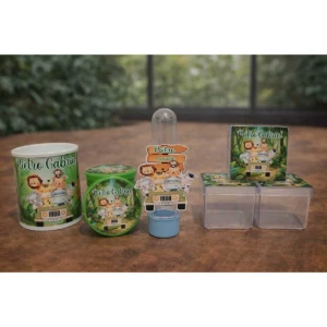 Kit Safari com 40 Lembrancinhas Personalizadas