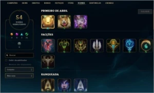 conta league of legends platina 4 LOL