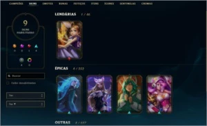 conta league of legends platina 4 LOL