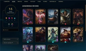 CONTA MASTER S21/S22 ( DIAMOND S22 POR DECAY ) COM SKINS - League of Legends LOL