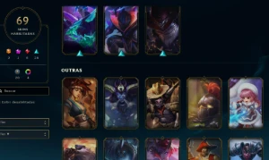 CONTA LOL- LVL 262 - 120 Champions - 69 Skins - FULL ACESSO - League of Legends