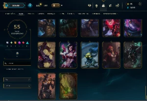 Unranked com 95 Champs e 55 Skins ( ADC / MID ) - League of Legends LOL