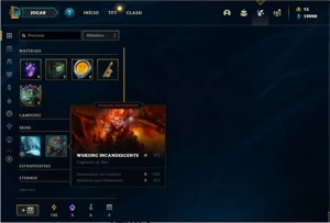 Conta platina 4 com 5 Skins e 27 Champs - League of Legends LOL