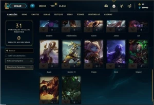 Conta platina 4 com 5 Skins e 27 Champs - League of Legends LOL