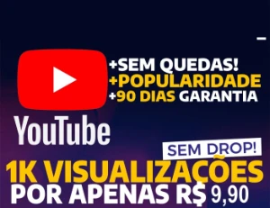 100 Visualizações Brasileiras No YouTube por apenas R$ 0,99 - Redes Sociais