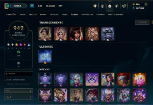 conta lol | skin Faker assinatura + Uzi + Caps | 500+ Skins - League of Legends