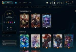 conta lol | skin Faker assinatura + Uzi + Caps | 500+ Skins - League of Legends