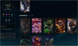 Conta LOL D4 - TODOS CHAMPS - 133 SKINS - MMR ALTO - League of Legends