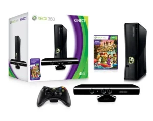 Xbox 360 4 GB + Kinect + jogo Kinect Adventures + 1 mês live