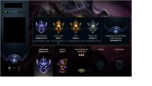 Conta Diamante 4 nunca tomou ban, todos os champs - League of Legends LOL