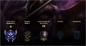 Conta d4 win rate bom nenhum ban - League of Legends LOL
