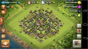 Centro de Vila 8 Semi-Full com 5 Construtores C.O.C - Clash of Clans
