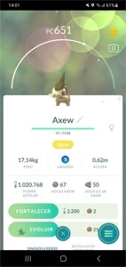 AXEW SHINY POKEMON GO - Pokémon