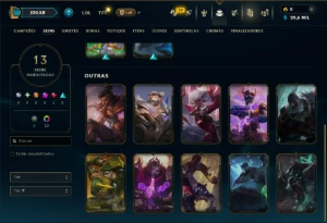 Esmeralda 2 com 40 Champs e 13 Skins - League of Legends LOL