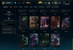 Esmeralda 2 com 40 Champs e 13 Skins - League of Legends LOL