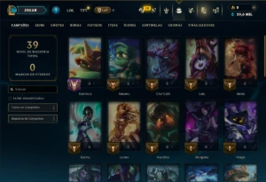 Esmeralda 2 com 40 Champs e 13 Skins - League of Legends LOL