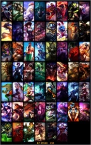 Gold II, 96 champs, 54 skins, 3 paginas de runas - League of Legends LOL
