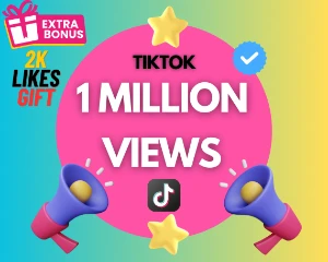 TikTok 1 Million Views with 2000 Likes Gift - Redes Sociais