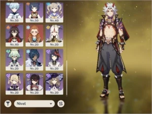Ar53. Itto + chifre vermelho, kazuha, kokomi, yoimia + harpa - Genshin Impact