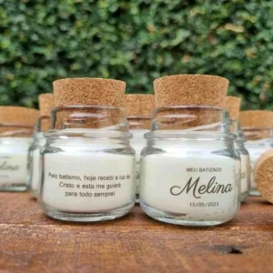 Mini Vela Aromática — Lembrancinha de Batizado