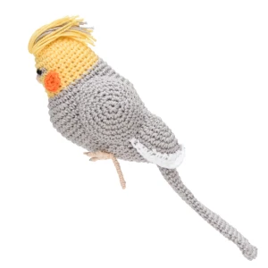 Calopsita Cinza Amigurumi Crochê - Artesanato e Personalizados