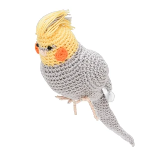 Calopsita Cinza Amigurumi Crochê - Artesanato e Personalizados