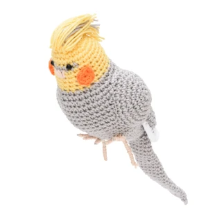 Calopsita Cinza Amigurumi Crochê - Artesanato e Personalizados