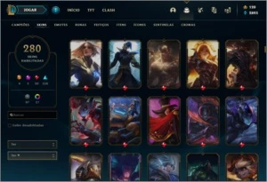 CONTA LOL, OURO IV COM 280 SKINS+GRÁTIS VALORANT COM 1ºPASSE - League of Legends