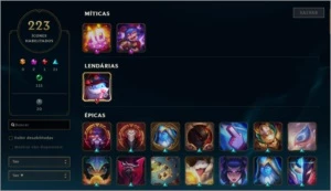 CONTA LOL, OURO IV COM 280 SKINS+GRÁTIS VALORANT COM 1ºPASSE - League of Legends