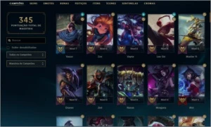 Conta League of Legends LvL 249 c/ 105 skin LOL